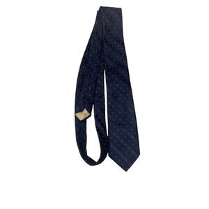 Jean Claude Vidal Mens Necktie 62" Length Tie Navy Blue Star Design